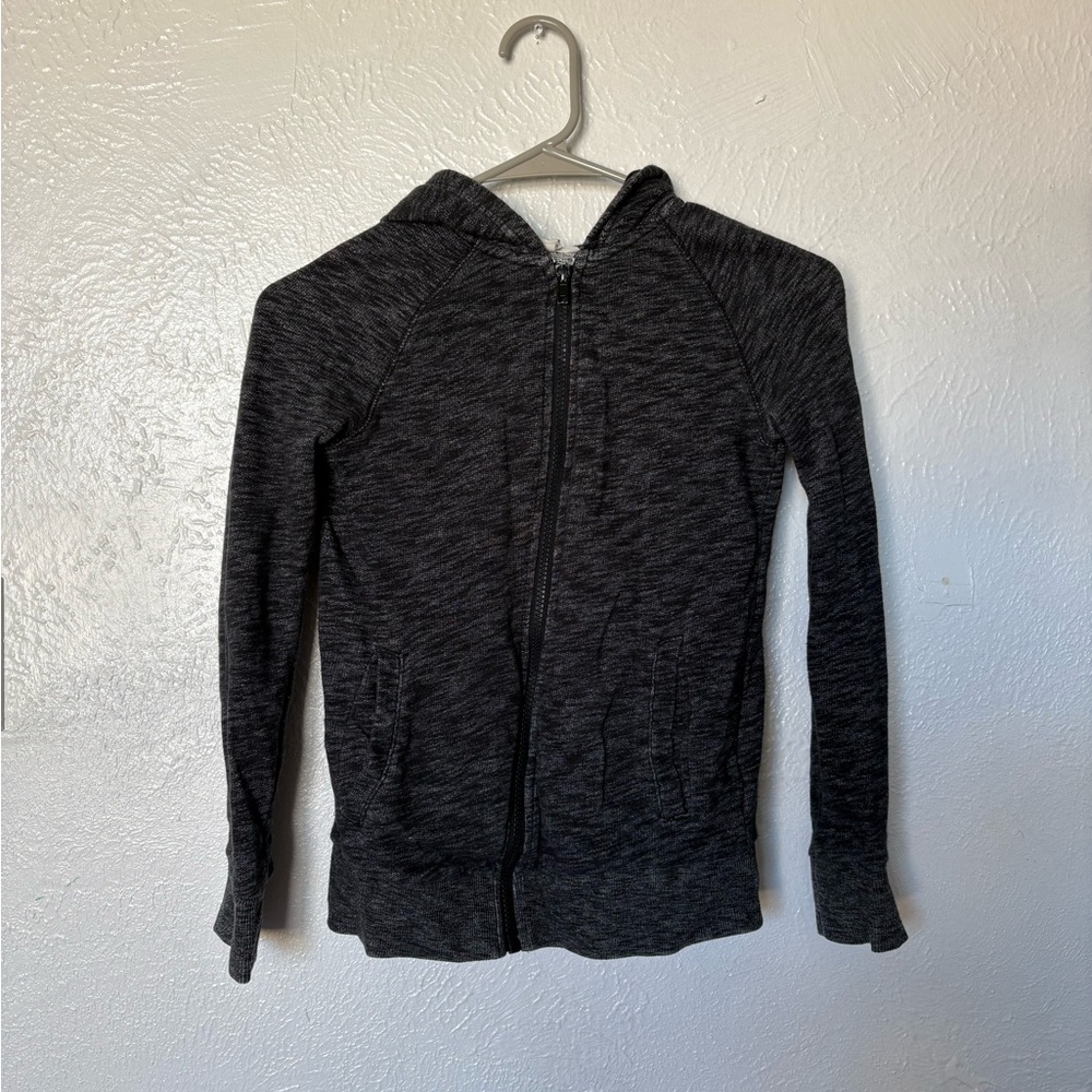 H&M kids Black and Gray Heathered Zip Hoodie